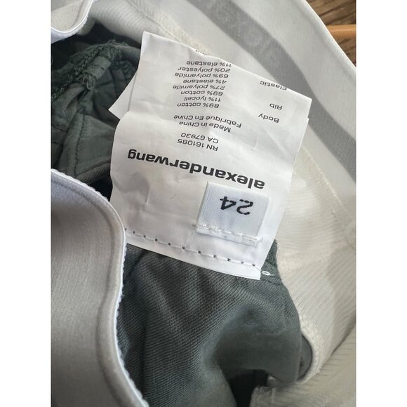 NWT Alexander Wang $650 Prestyled Cargo Pants Size 24 in Green Y2K Baggy - Picture 8 of 8